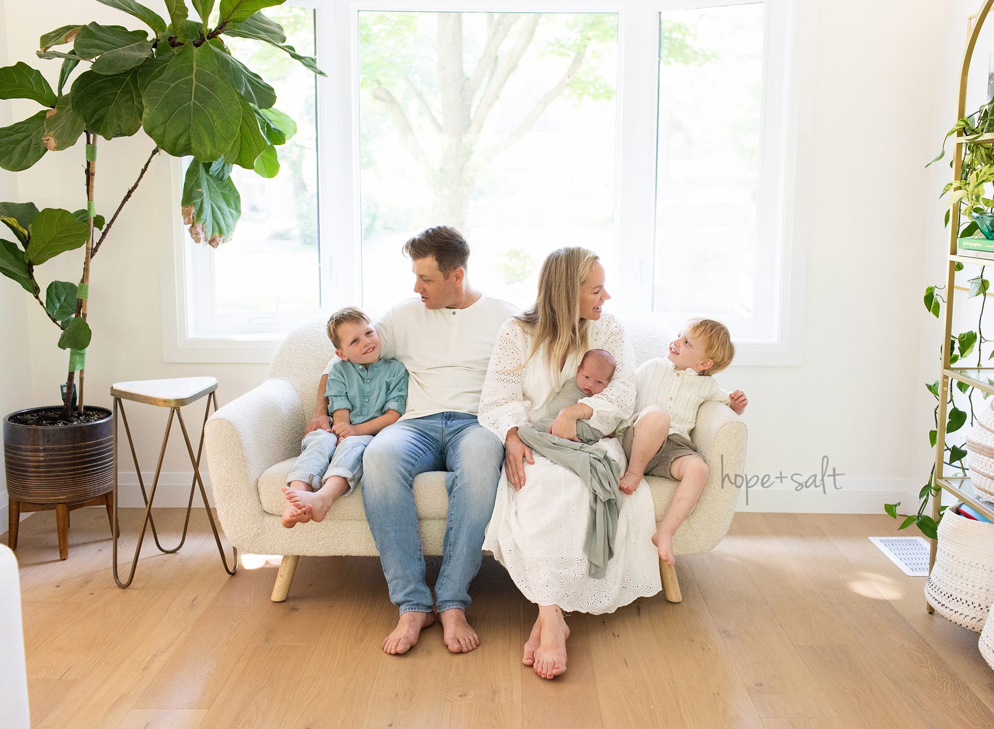 three boys in home lifestyle newborn session burlington ontario family and baby photographer