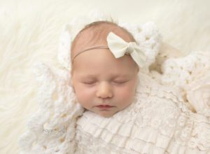 burlington newborn photographer - natural simple studio session for 2 week old baby girl clarke